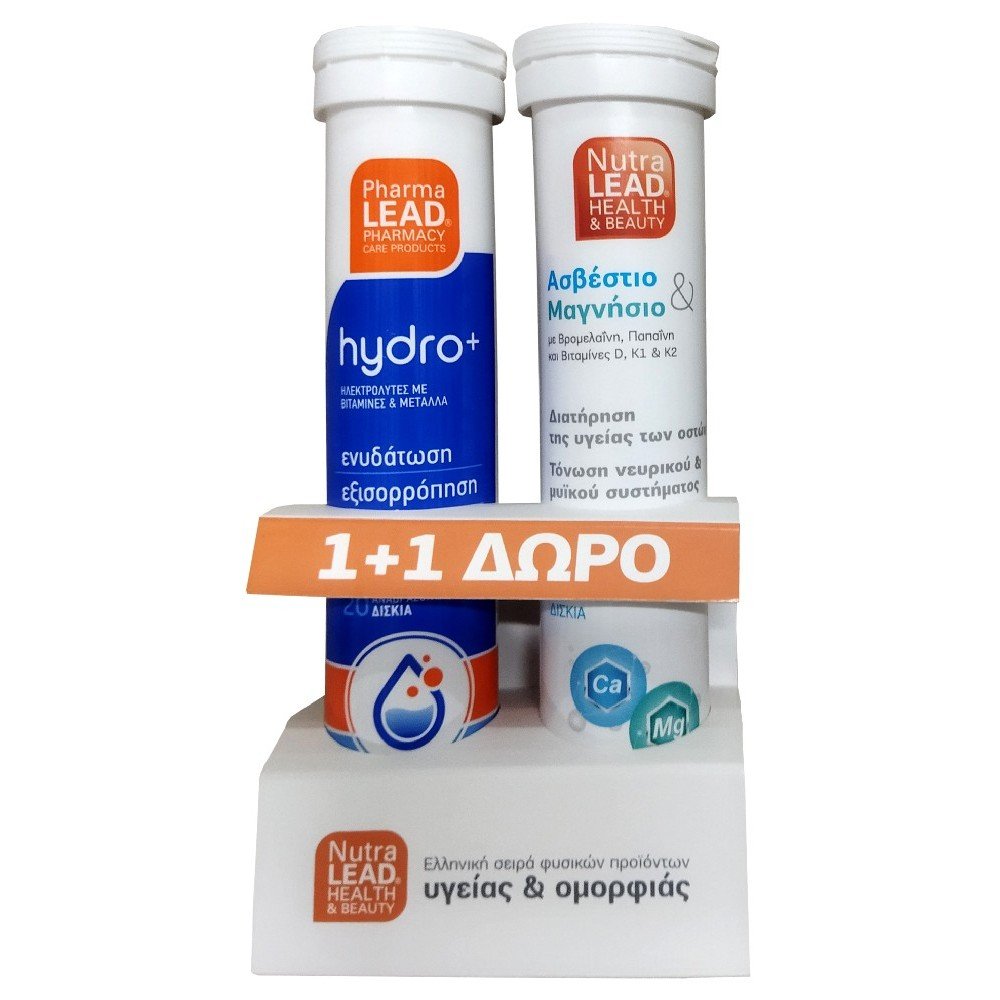 Pharmalead Multi Daily Hydro+Συμπλήρωμα Διατροφής Ηλεκτρολυτών για Ενυδάτωση 20 αναβράζοντα δισκία & Nutralead Ασβέστιο & Μαγνήσιο 20 αναβράζοντα δισκία Pharmalead Multi Daily Hydro+Συμπλήρωμα Διατροφής Ηλεκτρολυτών για Ενυδάτωση 20 αναβράζοντα δισκία & Nutralead Ασβέστιο & Μαγνήσιο 20 αναβράζοντα δισκία