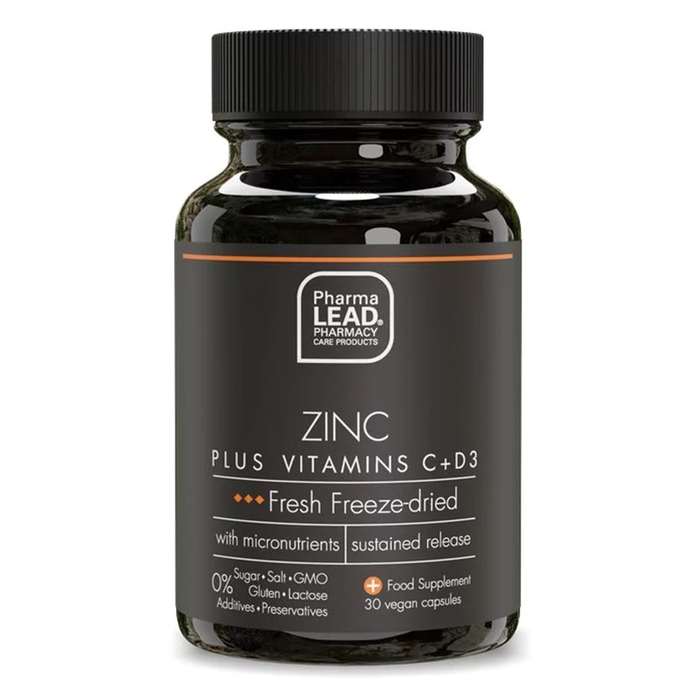 Pharmalead Black Range Zinc Plus Vitamins C+D3, 30 κάψουλες
