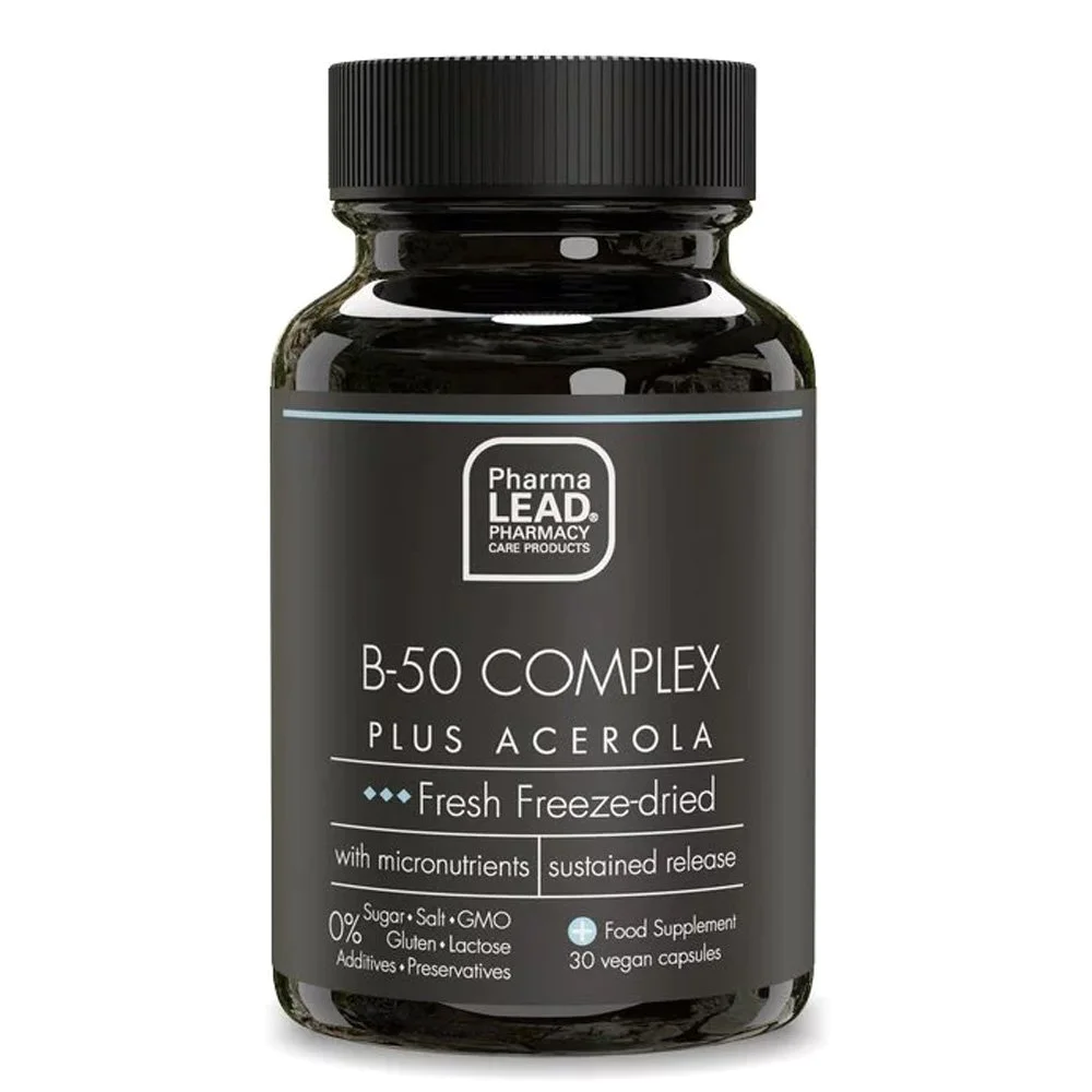 Pharmalead B-50 Complex Plus Acerola, 30 κάψουλες Pharmalead B-50 Complex Plus Acerola, 30 κάψουλες