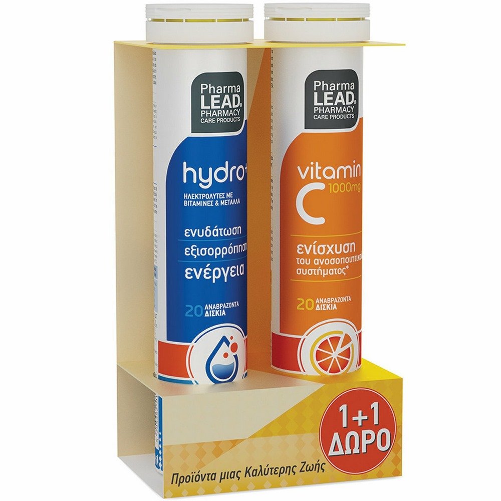 PharmaLead Promo Hydro+, 20 Αναβράζοντα Δισκία & Δώρο Vitamin C 1000mg, 20 Αναβράζοντα Δισκία
