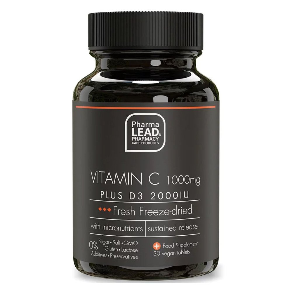 Pharmalead Black Range Vitamin C Plus D3 2000iu 1000mg, 30tabs