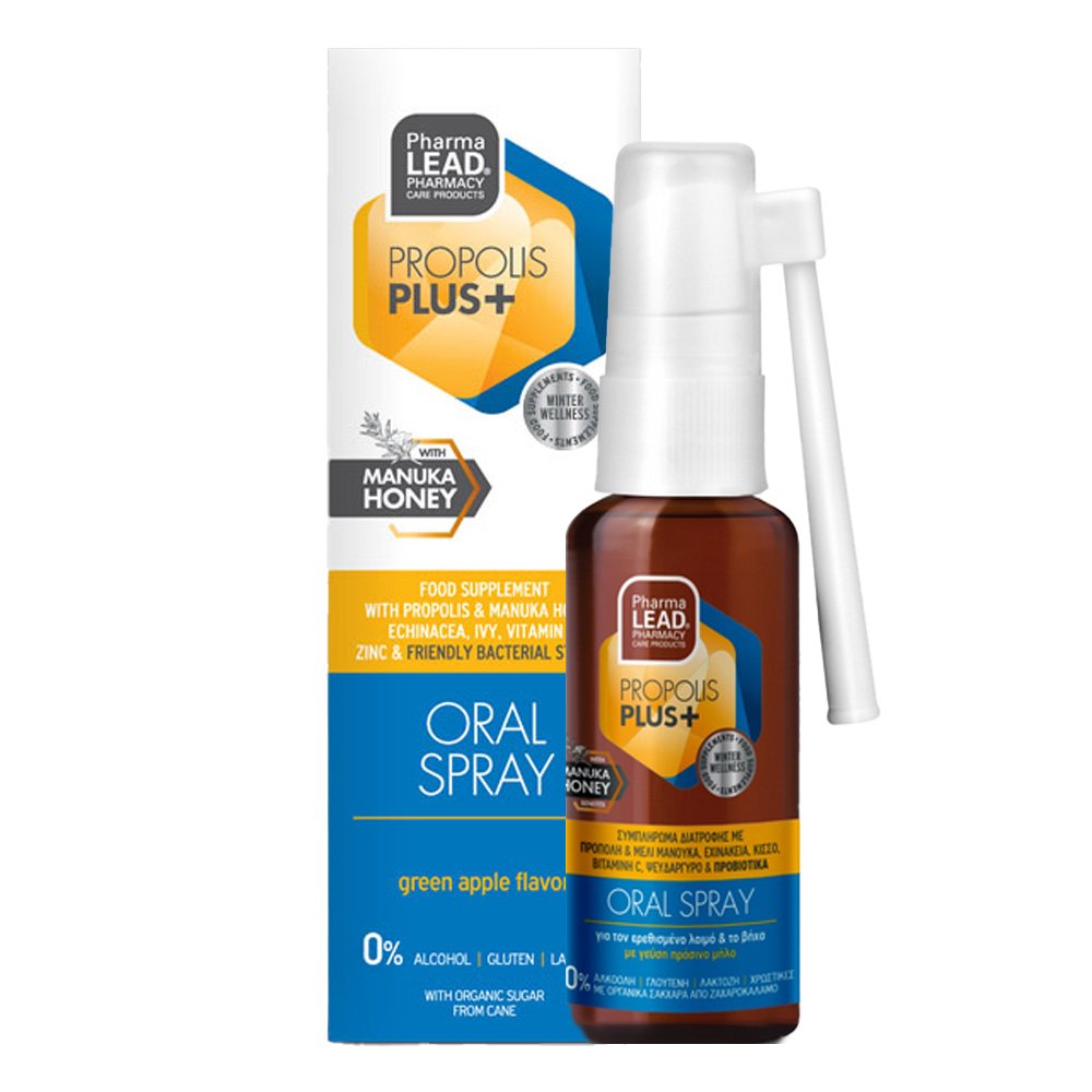PharmaLead Propolis Plus+ Oral Στοματικό Spray Για Τον Ερεθισμένο Λαιμό και Τον Βήχα, 30ml