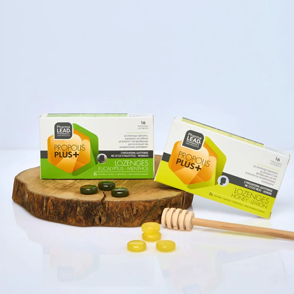 Pharmalead Propolis Plus+ Καραμέλες για Παιδιά χωρίς Γλουτένη Ευκάλυπτος Μενθόλη, 16τμχ Pharmalead Propolis Plus+ Καραμέλες για Παιδιά χωρίς Γλουτένη Ευκάλυπτος Μενθόλη, 16τμχ