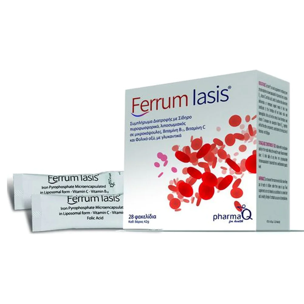 PharmaQ Ferrum Iasis Συμπλήρωμα Διατροφής Σιδήρου, 28 φακελάκια PharmaQ Ferrum Iasis Συμπλήρωμα Διατροφής Σιδήρου, 28 φακελάκια