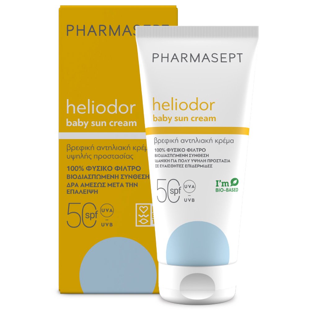Pharmasept Heliodor Baby Sun Cream Βρεφική Aντηλιακή Kρέμα Προσώπου & Σώματος Spf50, 100ml