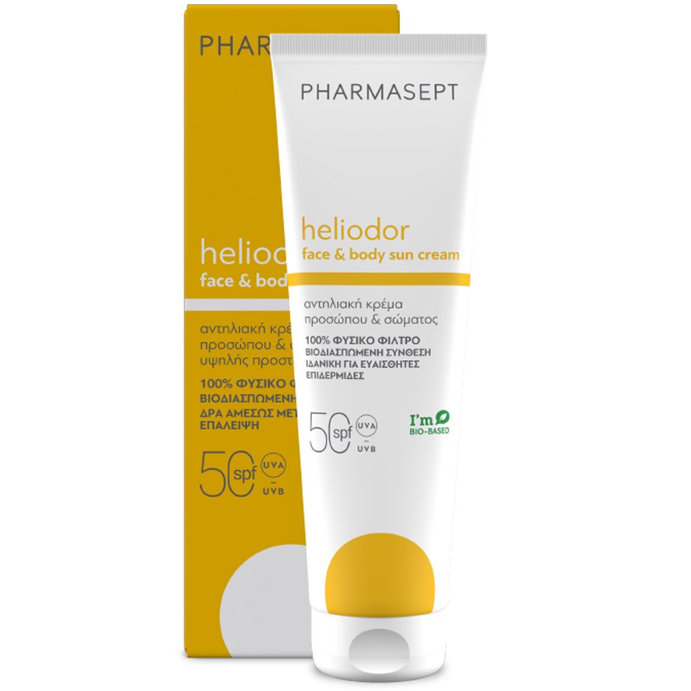 Pharmasept Heliodor Face & Body Sun Cream Αντηλιακή Kρέμα για Πρόσωπο & Σώμα Spf50, 150ml