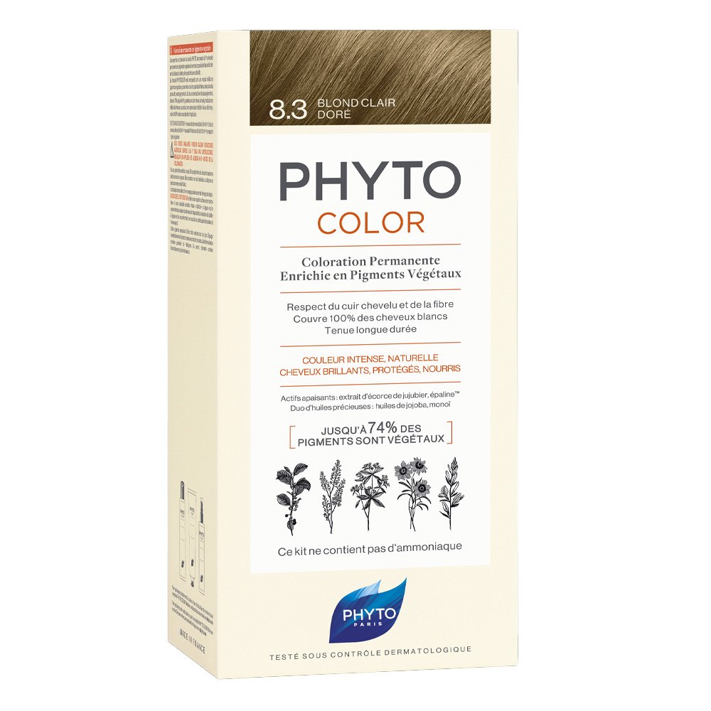 Phyto Phytocolor Μόνιμη Βαφή Μαλλιών 8.3 Ξανθό Ανοιχτό Χρυσό, 50ml
