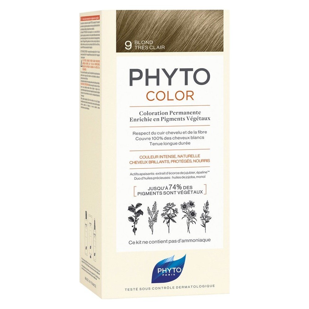 Phyto Phytocolor Μόνιμη Βαφή Μαλλιών 9 Ξανθό Πολύ Ανοιχτό, 50ml