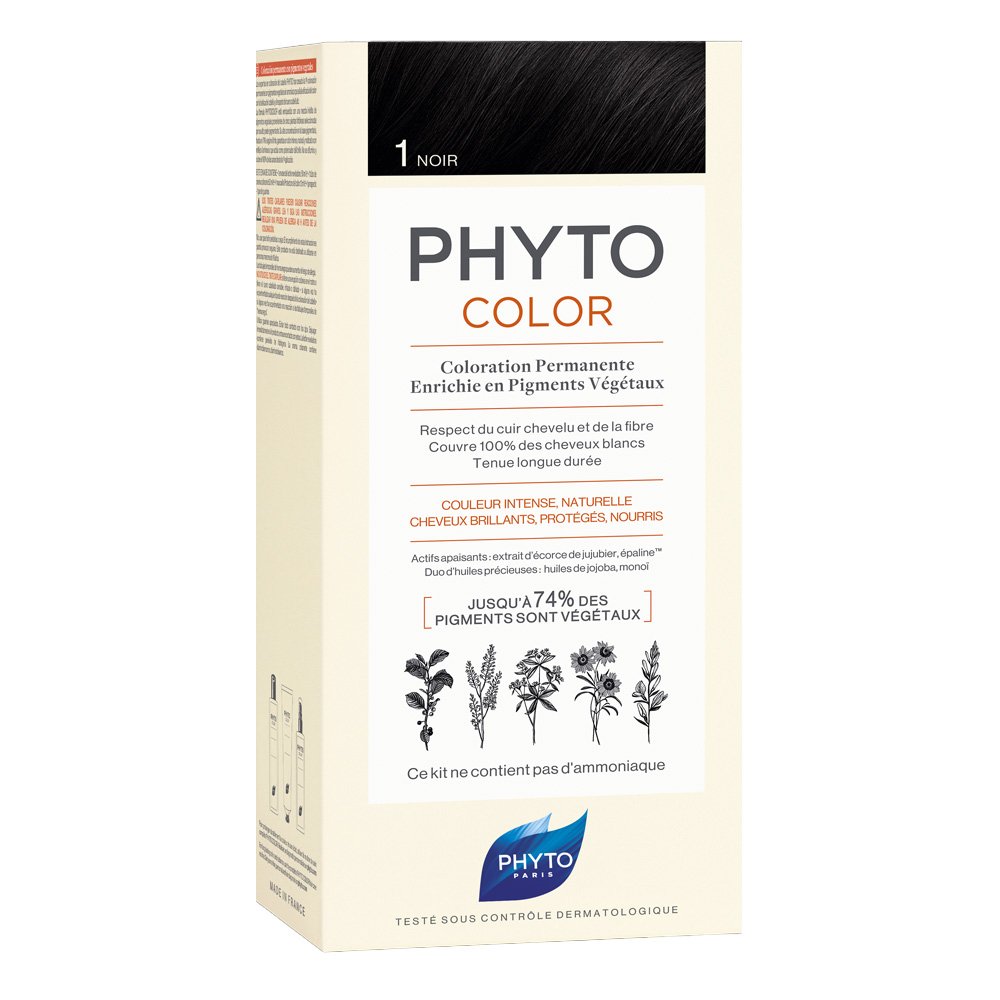 Phyto Phytocolor Μόνιμη Βαφή Μαλλιών 1.0 Μαύρο, 50ml