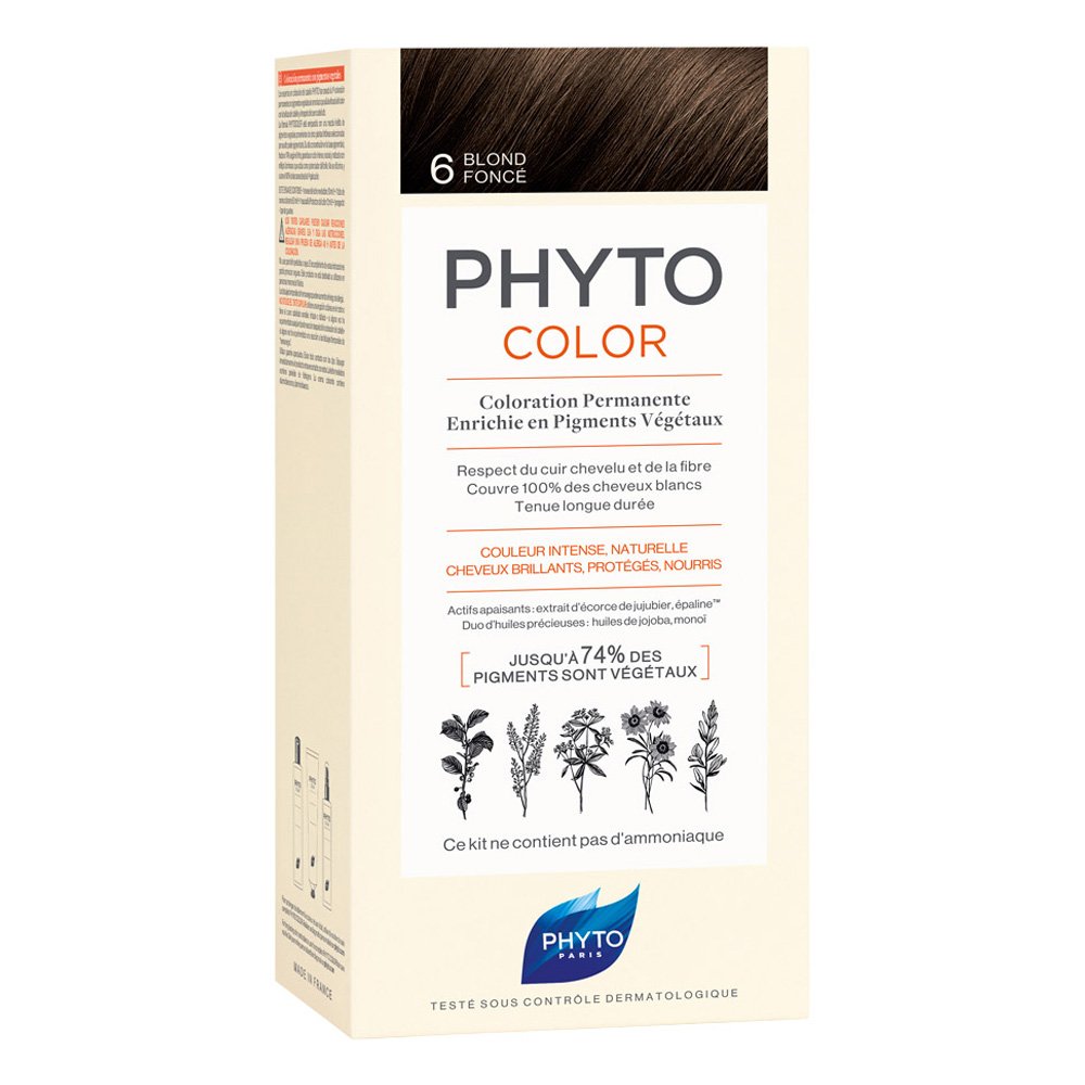 Phyto Phytocolor Μόνιμη Βαφή Μαλλιών 6.0 Ξανθό Σκούρο, 50ml