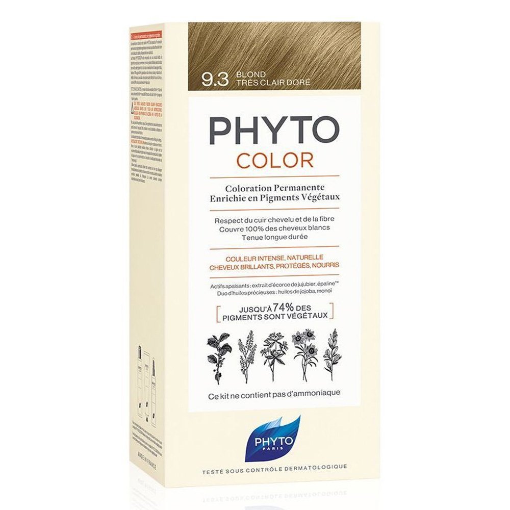 Phyto Phytocolor Μόνιμη Βαφή No9.3 Very Light Golden Blonde Ξανθό Πολύ Ανοιχτό Χρυσό, 50ml