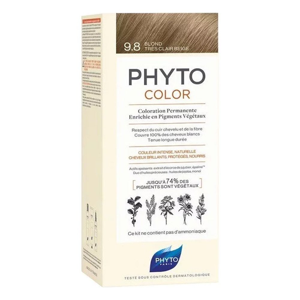 Phyto Phytocolor Βαφή Μαλλιών 9.8 Ξανθό Πολύ Ανοιχτό Μπεζ, 50ml
