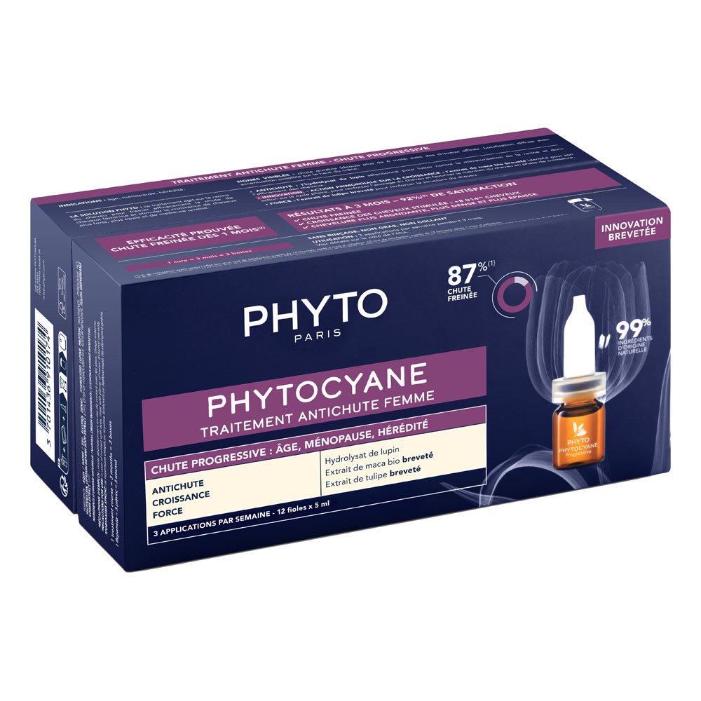 Phyto Phytocyane Progressive Hair Loss Treatment for Women Αγωγή για την Προοδευτική Γυναικεία Τριχόπτωση, 12αμπούλες