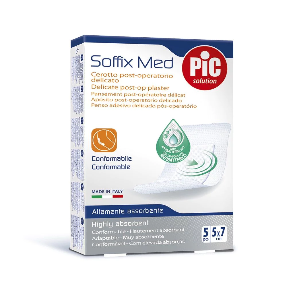 Pic Solution Soffix Med Αυτοκόλλητες Γάζες 5cmx7cm, 5τμχ Pic Solution Soffix Med Αυτοκόλλητες Γάζες 5cmx7cm, 5τμχ