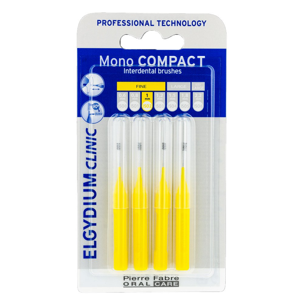 Elgydium Clinic Mono Compact Yellow Μεσοδόντια Βουρτσάκια 0.5mm, 4 τμχ