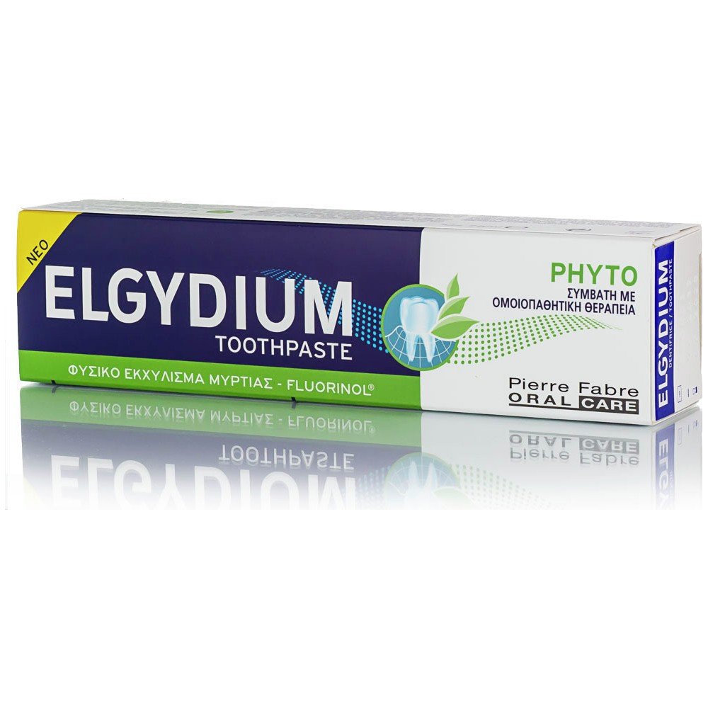 Elgydium Phyto Οδοντόκρεμα κατά της Πλάκας με Φυσικό Εκχύλισμα Μυρτιάς Κατάλληλη για Ομοιοπαθητική, 75ml
