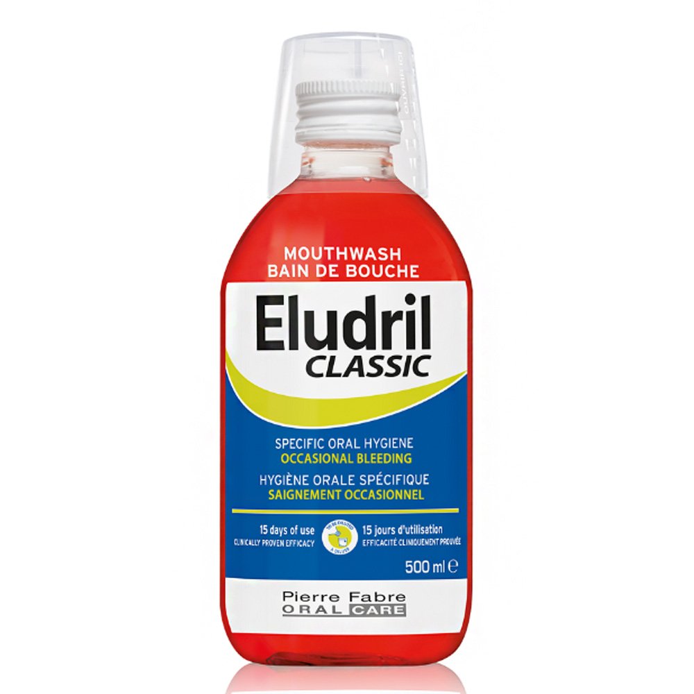 Eludril Classic Στοματικό Διάλυμα για Καταπραϋντική και Βακτηριακή Προστασία, 500ml