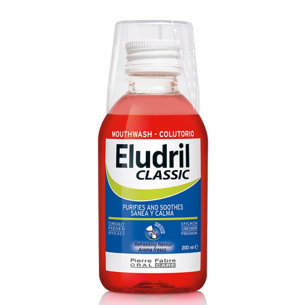 Elgydium Eludril Classic Στοματικό Διάλυμα για την Ουλίτιδα κατά της Πλάκας, 200ml