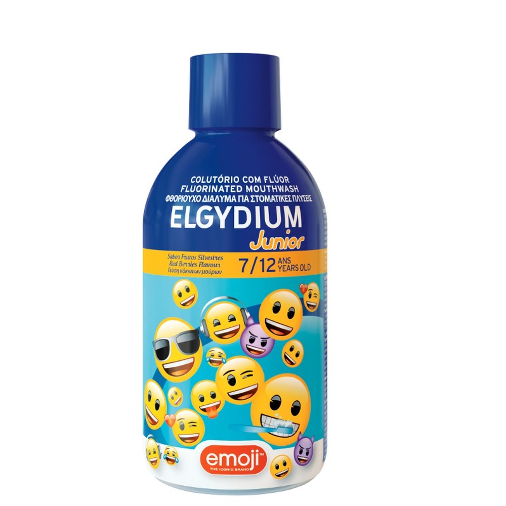 Elgydium Παιδικό Στοματικό Διάλυμα Emoji με Γεύση Κόκκινων Φρούτων για 7-12 ετών, 500ml 