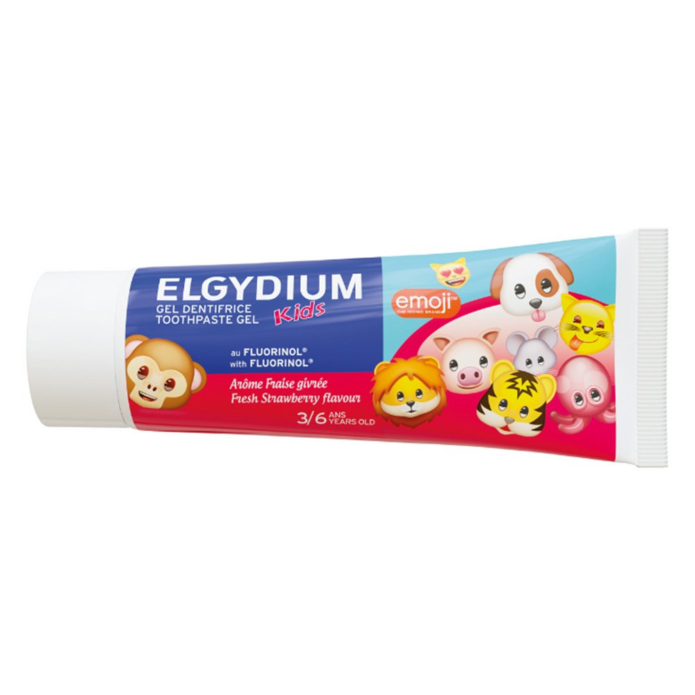 Elgydium Παιδική Οδοντόκρεμα Emoji 1000 ppm με Γεύση Φράουλα για 3-6 ετών, 50ml