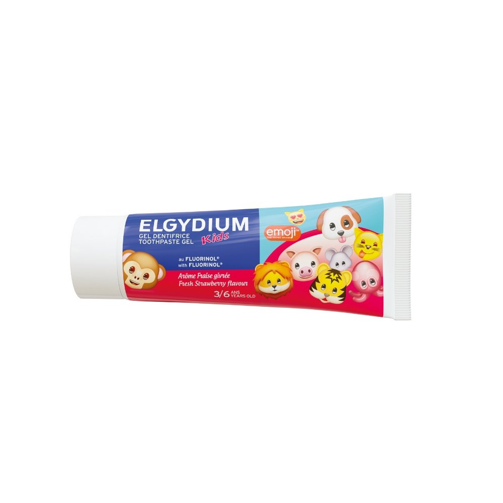 Elgydium Παιδική Οδοντόκρεμα Emoji 1000 ppm με Γεύση Φράουλα για 3-6 ετών, 50ml