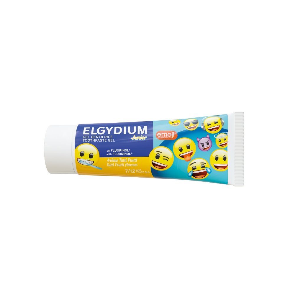 Elgydium Παιδική Οδοντόκρεμα Emoji 1400 ppm με Γεύση Tutti-Fruti για 7-12 ετών, 50ml