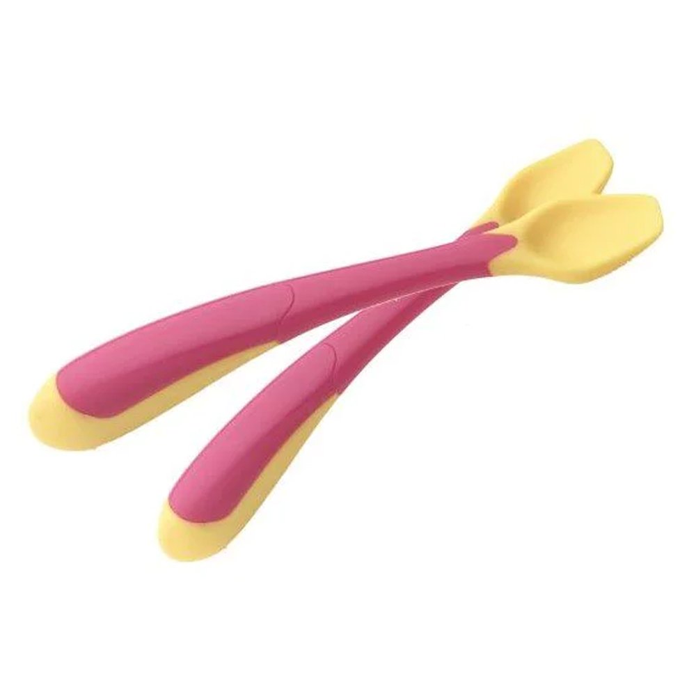 Playgro Βρεφικό Σετ με Κουτάλια από Πλαστικό Ροζ Κίτρινο για 4+ μηνών, 2τμχ Playgro Βρεφικό Σετ με Κουτάλια από Πλαστικό Ροζ Κίτρινο για 4+ μηνών, 2τμχ