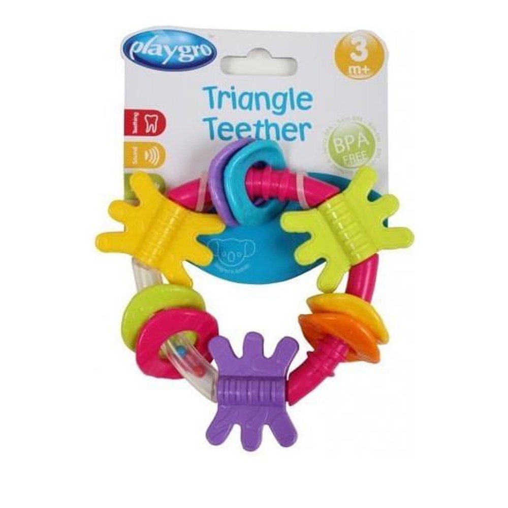 Playgro Triangle Teether / Δακτύλιος οδοντοφυίας 3m+ Ροζ, 1τμχ Playgro Triangle Teether / Δακτύλιος οδοντοφυίας 3m+ Ροζ, 1τμχ