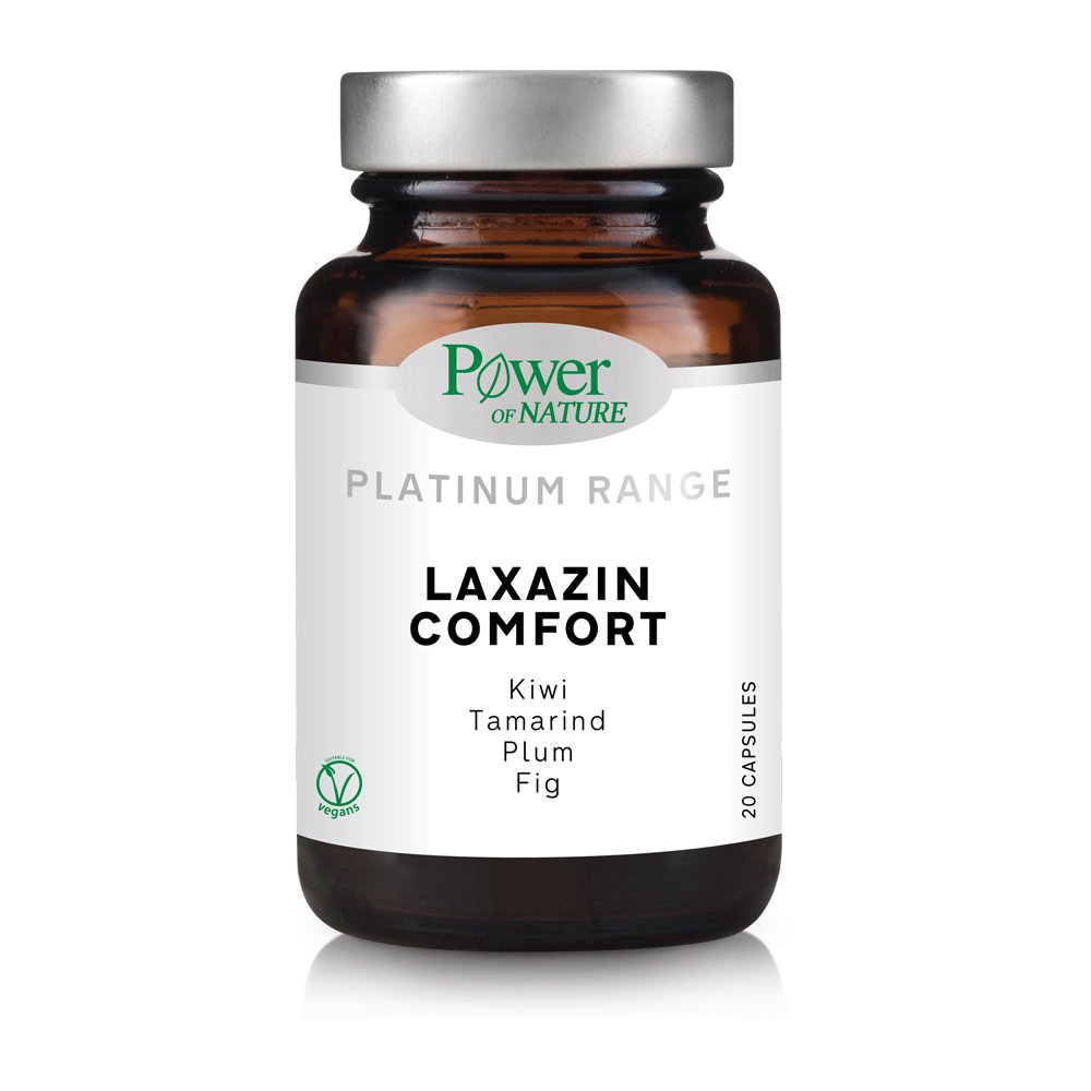 Power Health Power of Nature Platinum Range Laxazin Comfort, Συμπλήρωμα Διατροφής για την Αντιμετώπιση της Δυσκοιλιότητας, 20Caps