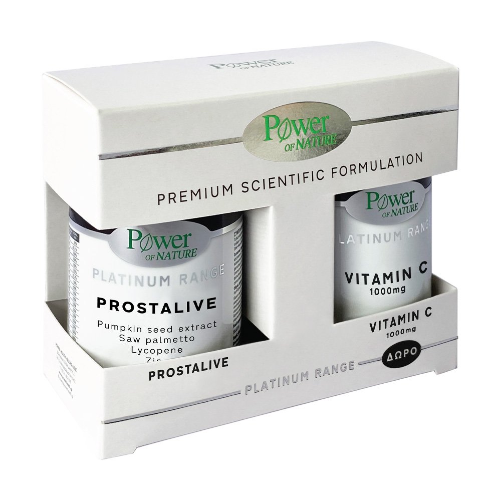 Power Health Power of Nature Promo Pack Platinum Prostalive, 30 tabs & Βιταμίνη C 1000mg, 20tabs