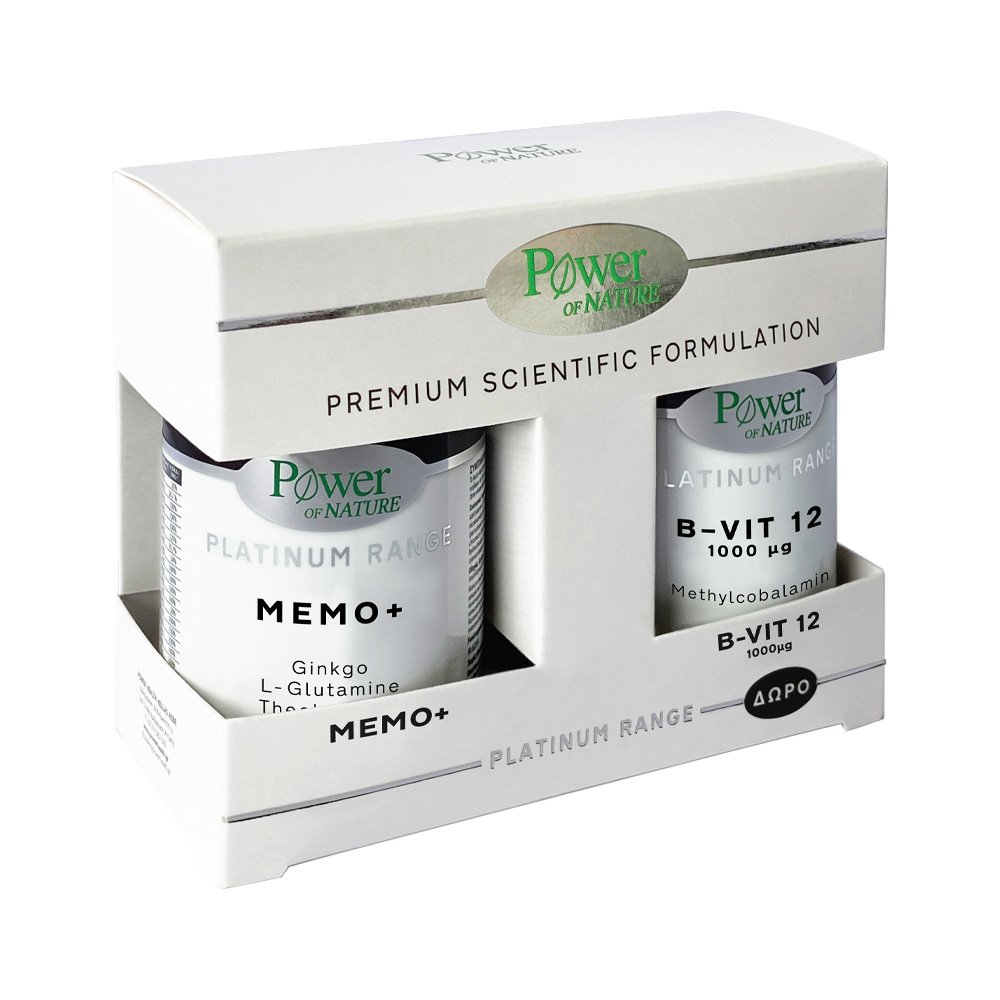 Power Health Premium scientific Formulation Platinum Range Memo+, 30 κάψουλες & Platinum Range B-Vit 12 1000μg, 20 ταμπλέτες