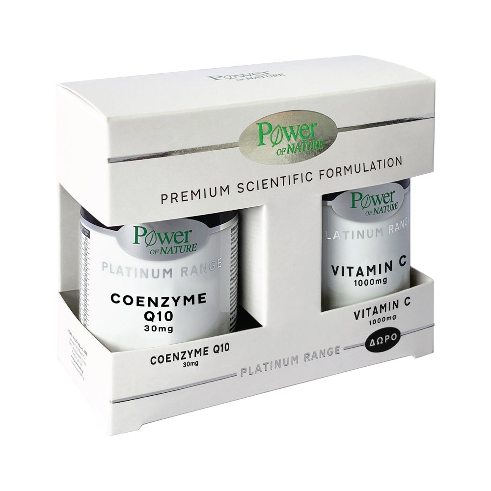 Power Health Platinum Range CoEnzyme Q10 30mg, 30 κάψουλες & Platinum Range Vitamin C 1000mg, 20 ταμπλέτες