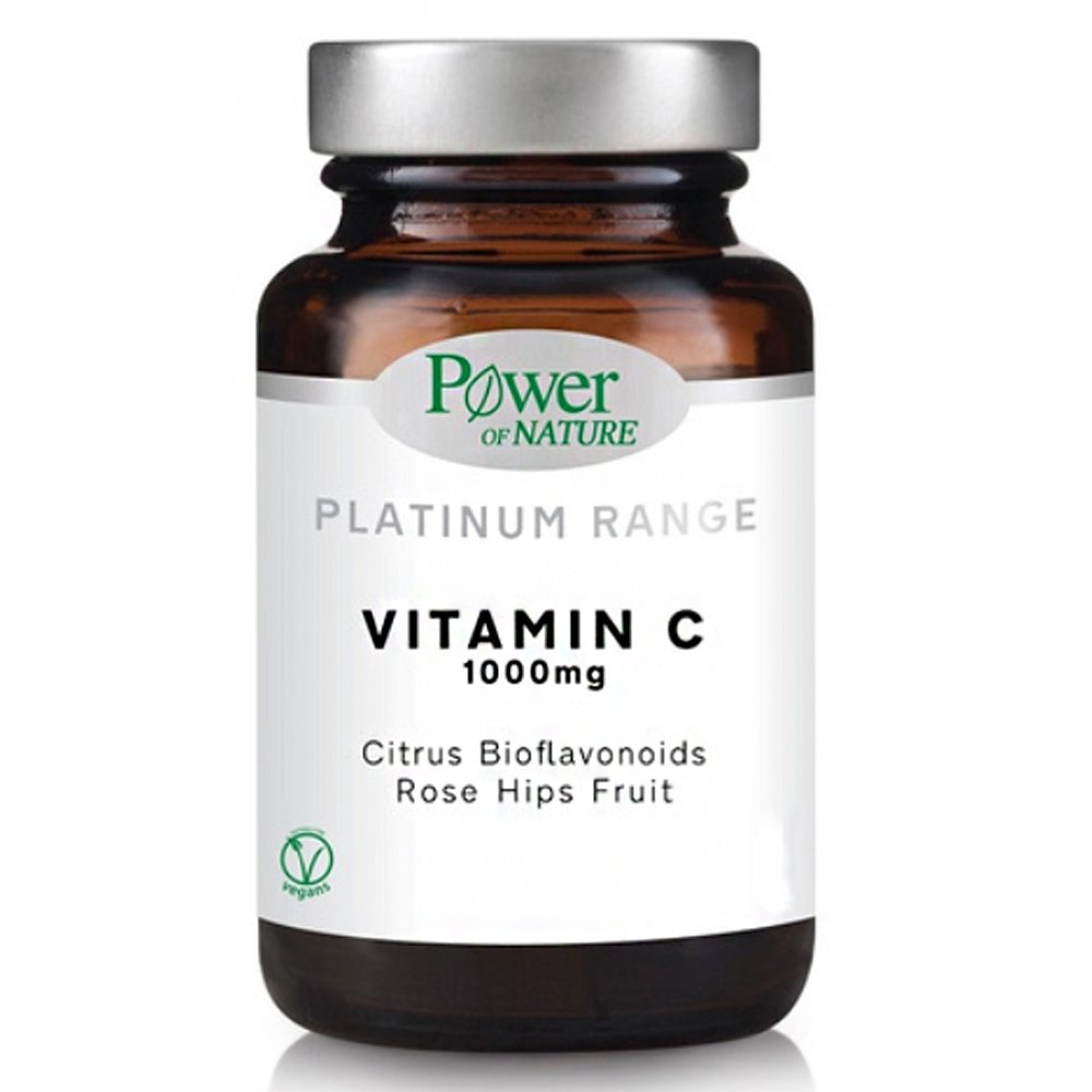Power Of Nature Platinum Range Vitamin C Βιταμίνη για Ενέργεια & Ανοσοποιητικό 1000mg, 20 ταμπλέτες