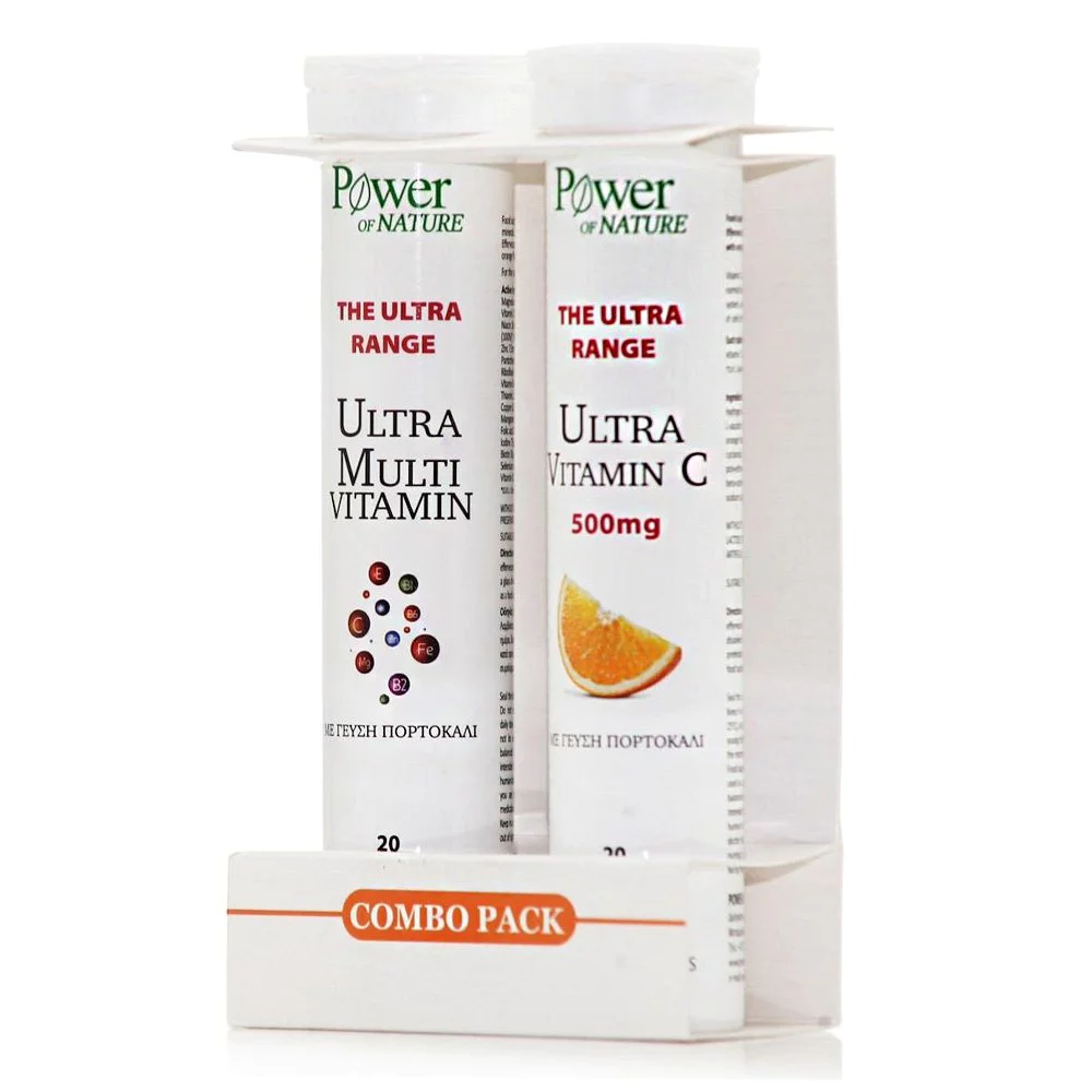 Power of Nature Promo Ultra Multi Vitamin, 20αναβρ.δισκία & Ultra Vitamin C 500mg, 20αναβ.δισκία Power of Nature Promo Ultra Multi Vitamin, 20αναβρ.δισκία & Ultra Vitamin C 500mg, 20αναβ.δισκία