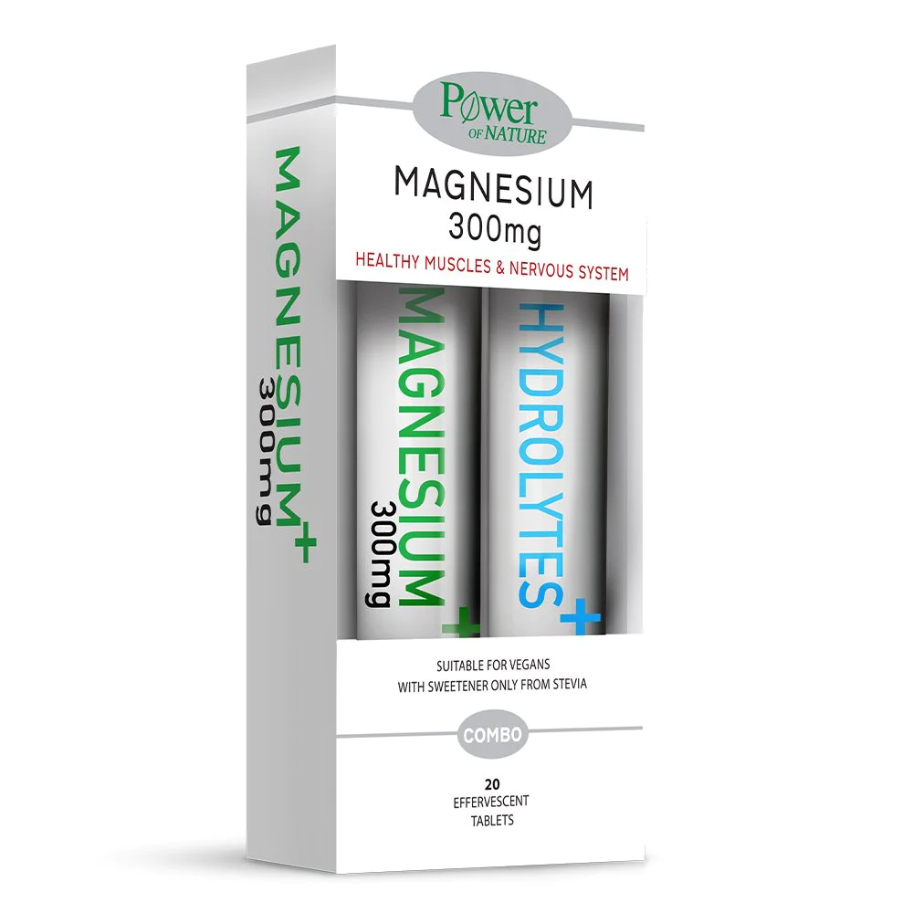 Power οf Nature Promo Magnesium Μαγνήσιο 300mg, 20tabs & ΔΩΡΟ Hydrolytes, 20tabs, 1σετ Power οf Nature Promo Magnesium Μαγνήσιο 300mg, 20tabs & ΔΩΡΟ Hydrolytes, 20tabs, 1σετ