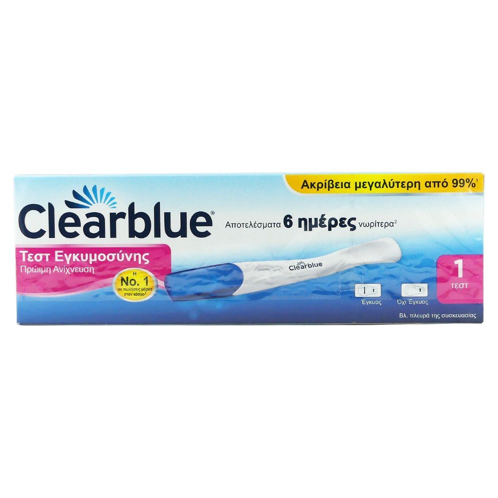 Clearblue Τεστ Εγκυμοσύνης Αποτέλεσμα 6 ημέρες νωρίτερα 1τμχ