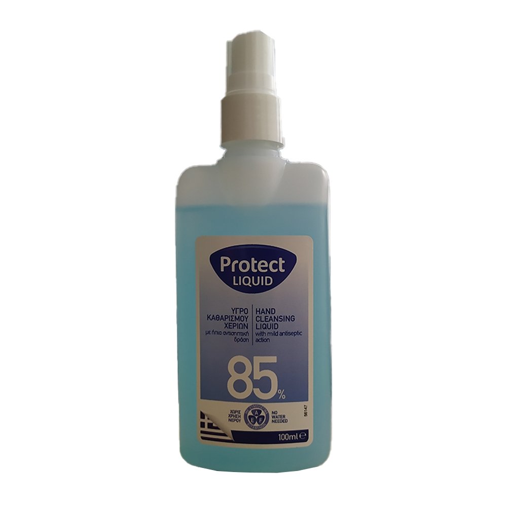 Protect Disinfectant Hand Liquid 85% Υγρό Απολυμαντικό Χεριών σε Spray, 100ml