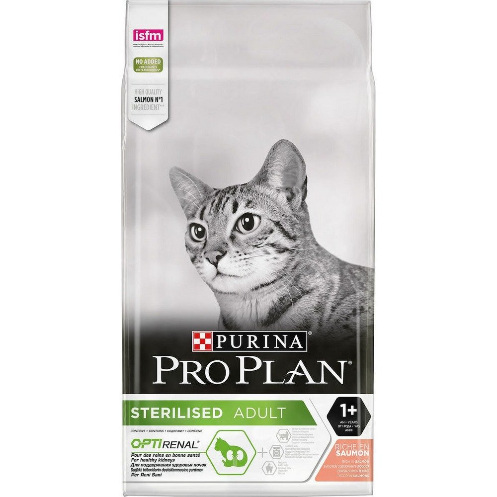 Purina Pro Plan Sterilised Optirenal Adult Ξηρά Τροφή για Ενήλικες Στειρωμένες Γάτες με Σολομό, 400gr