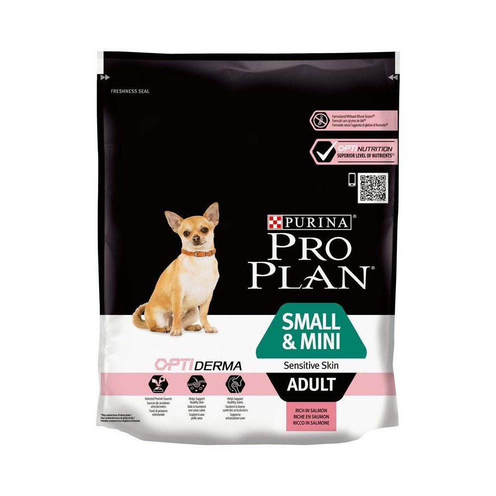 Purina Pro Plan Small & Mini Adult Sensitive Skin Σολομός, Πλήρης Ξηρά Τροφή για Μικρόσωμους και Μίνι Ενήλικους Σκύλους με Ευαίσθητο Δέρμα, 700gr