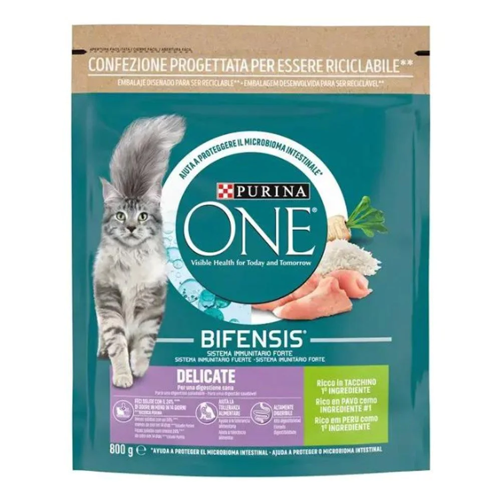 Purina One Delicate Ξηρά Τροφή για Ενήλικες Γάτες με Γαλοπούλα & Ρύζι, 800g Purina One Delicate Ξηρά Τροφή για Ενήλικες Γάτες με Γαλοπούλα & Ρύζι, 800g