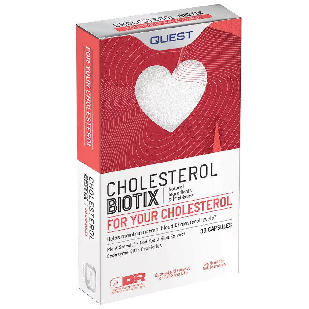Quest Cholesterol Biotix Συμπλήρωμα Διατροφής για τον Έλεγχο της Χοληστερόλης στο Αίμα, 30caps Quest Cholesterol Biotix Συμπλήρωμα Διατροφής για τον Έλεγχο της Χοληστερόλης στο Αίμα, 30caps