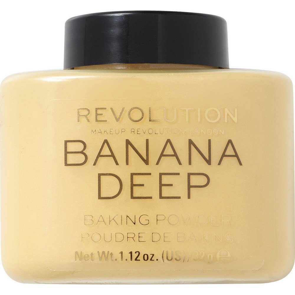 Makeup Revolution Baking Powder πούδρα σε σκόνη απόχρωση Banana Deep, 32gr