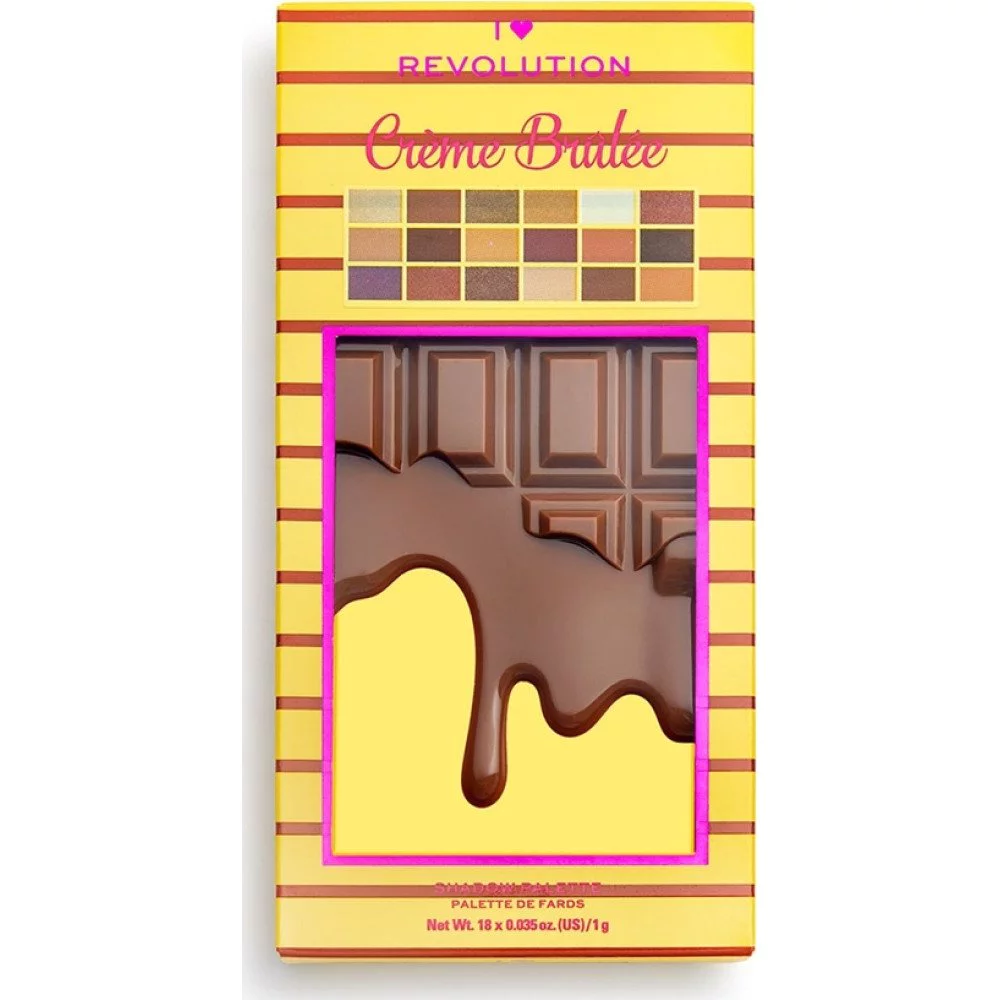 Revolution Beauty I Heart Chocolate Παλέτα Σκιών Ματιών Crème Brulee , 18gr Revolution Beauty I Heart Chocolate Παλέτα Σκιών Ματιών Crème Brulee , 18gr