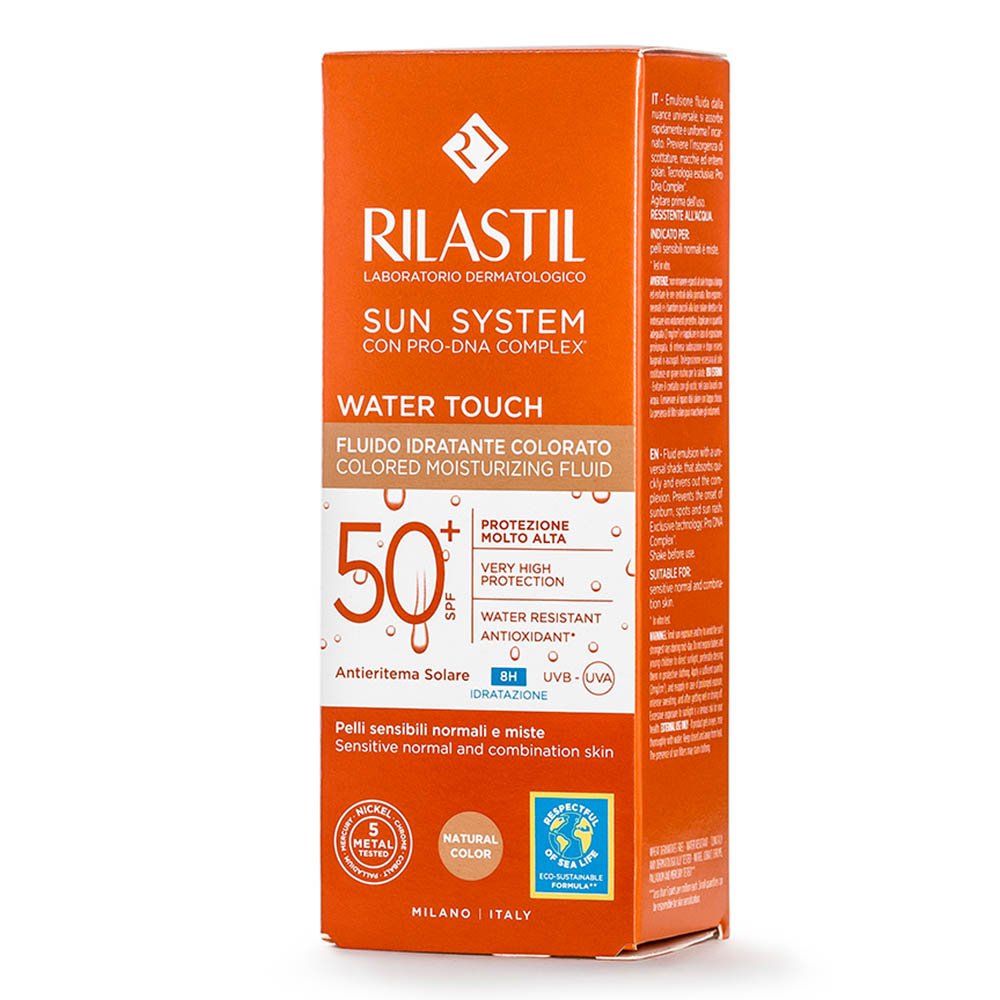 Rilastil  Sun System Water Touch Spf 50+ Αντηλιακή Κρέμα Με Χρώμα, 50ml