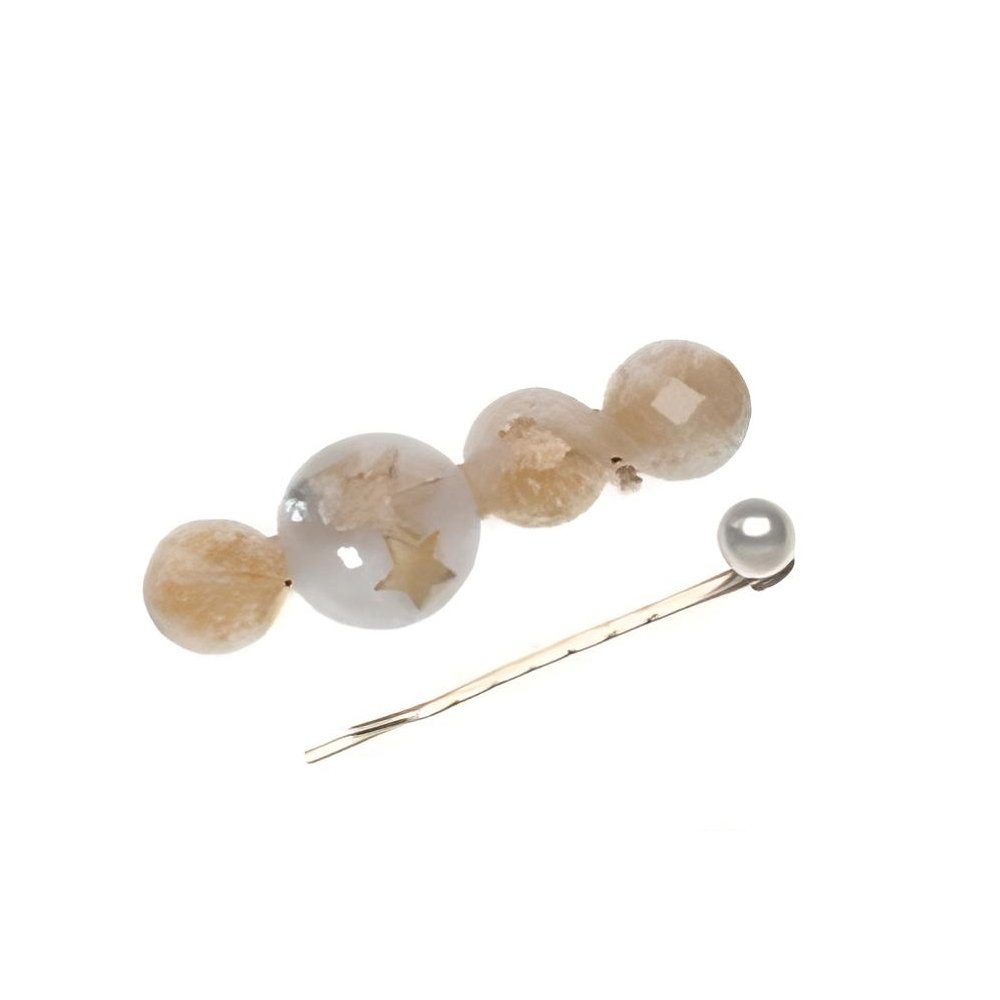 Ro-Ro Accessories Κλιπ Μαλλιών Με Πέτρες Λευκό, 2 τμχ