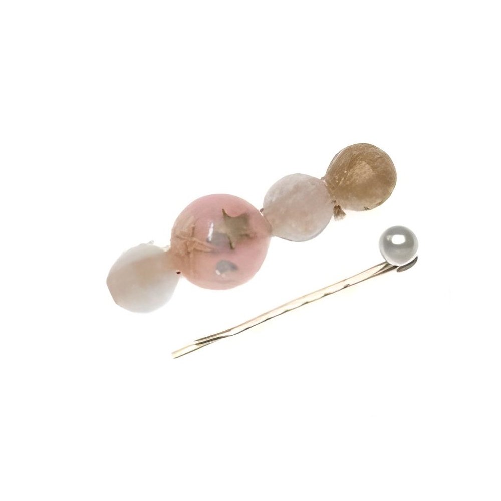 Ro-Ro Accessories Κλιπ Μαλλιών Με Πέτρες Ροζ, 2 τμχ