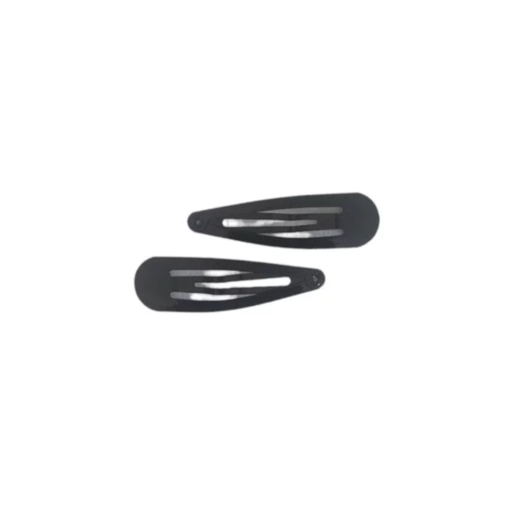 Ro-Ro Accessories Κλικ Κλακ Μαλλιών Μαύρα 5cm Σετ, 2τμχ 