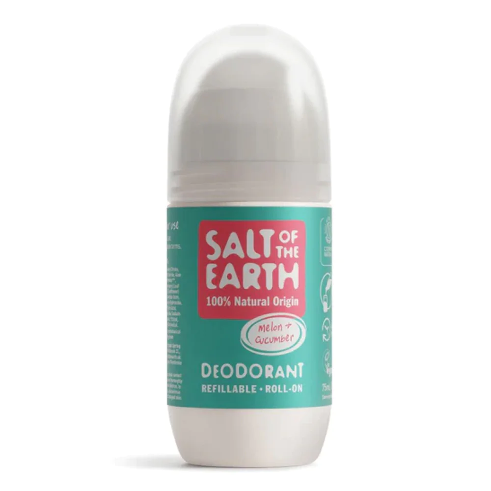 Salt of the Earth Vegan Επαναγεμιζόμενο Roll-On Αποσμητικό Πεπόνι & Αγγούρι, 75ml Salt of the Earth Vegan Επαναγεμιζόμενο Roll-On Αποσμητικό Πεπόνι & Αγγούρι, 75ml