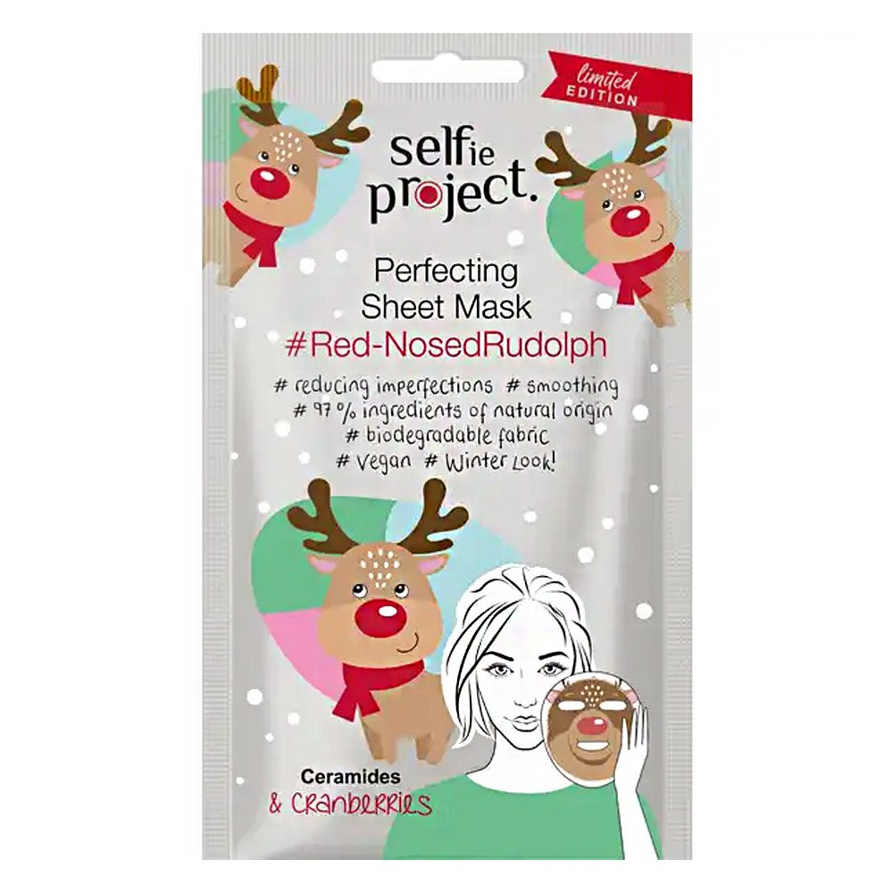 Selfie Project Perfecting Sheet Mask #Red-Nosed Rudolph Μάσκα Προσώπου, 1τμχ