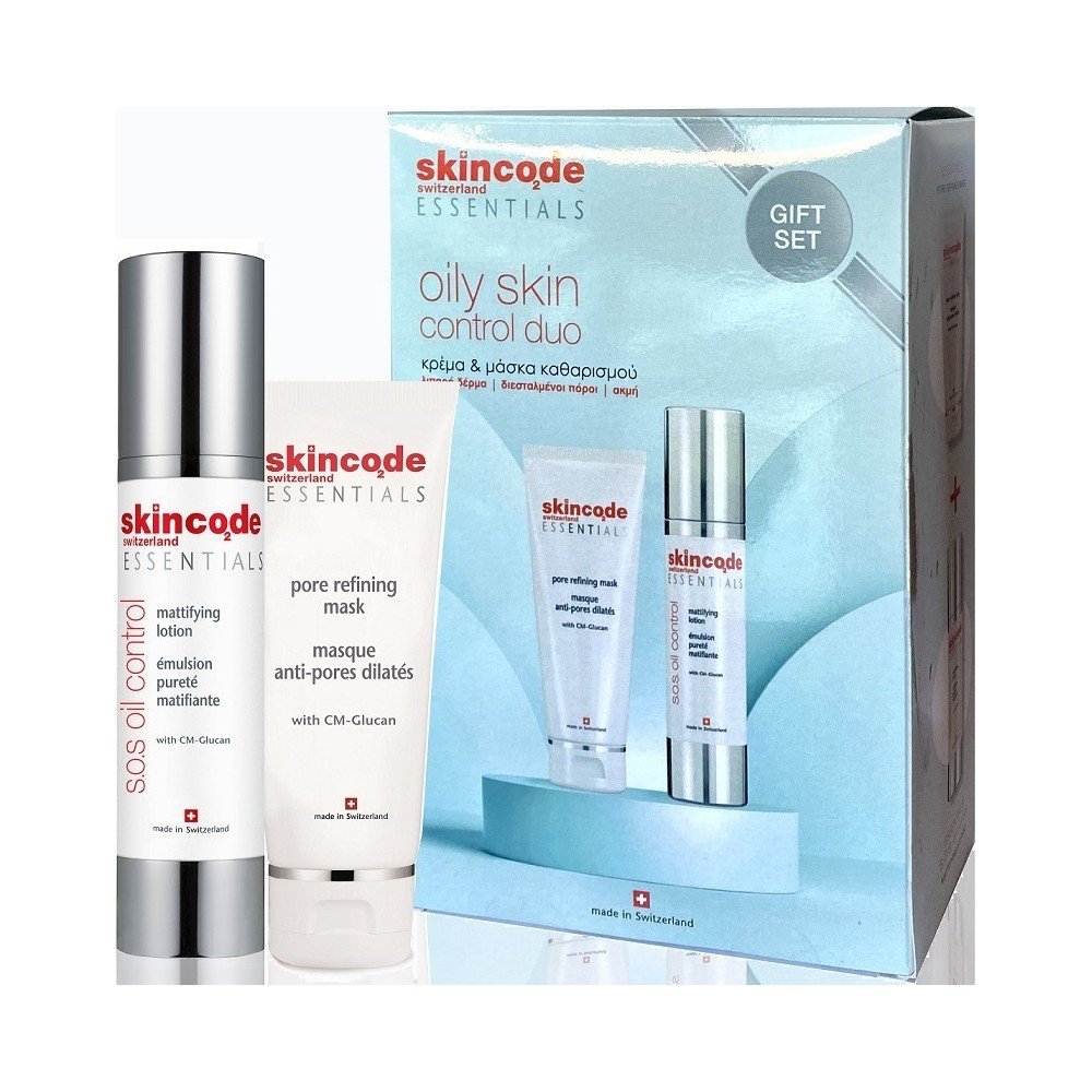 Skincode Gift Pack Oily Skin Control Duo SOS Mattifying Lotion Σμηγματορρυθμιστική Κρέμα Προσώπου, 50ml & Pore Refining Mask Καθαριστική Mάσκα, 75ml Skincode Gift Pack Oily Skin Control Duo SOS Mattifying Lotion Σμηγματορρυθμιστική Κρέμα Προσώπου, 50ml & Pore Refining Mask Καθαριστική Mάσκα, 75ml